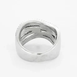 Bague or blanc diamants