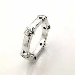 Bague or blanc diamants