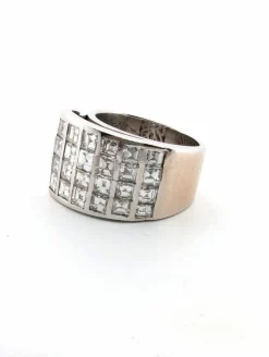Bague or blanc diamants