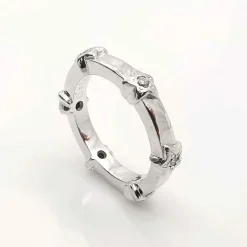 Bague or blanc diamants