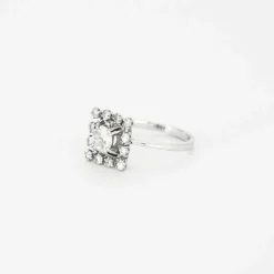 Bague or blanc diamants