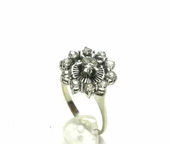 Bague or blanc, diamants 1940