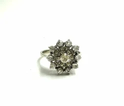 Bague or blanc, diamants 1940