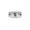 Bague or blanc diamants & saphir