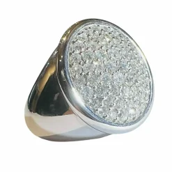 Bague or blanc diamants 2.15 cts