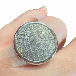 Bague or blanc diamants 2.15 cts