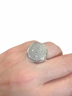 Bague or blanc diamants 2.15 cts