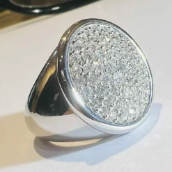 Bague or blanc diamants 2.15 cts