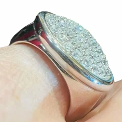 Bague or blanc diamants 2.15 cts