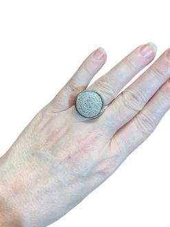 Bague or blanc diamants 2.15 cts