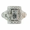 Bague or blanc diamants Art Déco