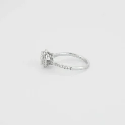 Bague or blanc diamants 0.82ct