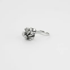 Bague or blanc diamants 1ct