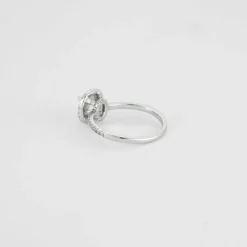 Bague or blanc diamants 0.82ct