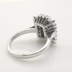 Bague or blanc diamants certifié HRD