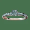 Bague or blanc diamants en pavage