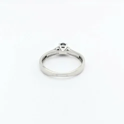 Bague or blanc diamants et saphir