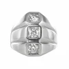 Bague or blanc diamants moderniste