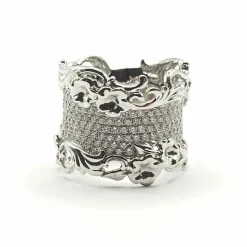 Bague or blanc diamants naturels