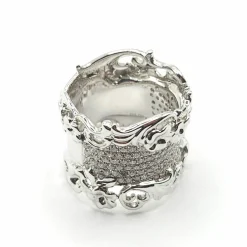 Bague or blanc diamants naturels