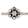 Bague or blanc diamants vintage