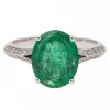 Bague Or blanc Emeraude