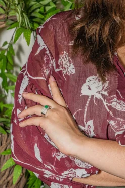 Bague Or blanc Emeraude