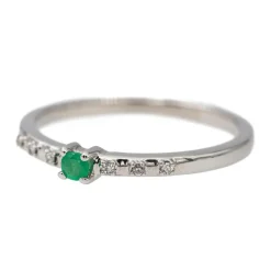 Bague Or blanc Emeraude