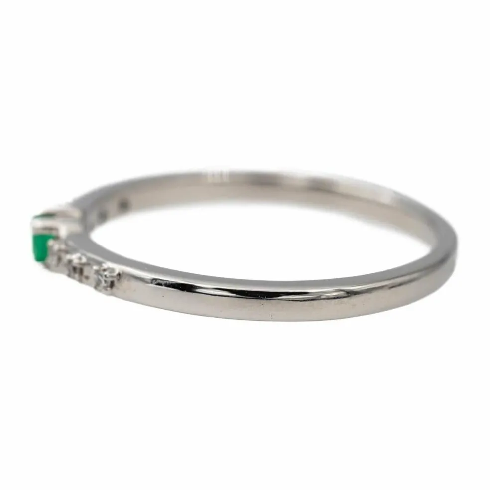Bague Or blanc Emeraude