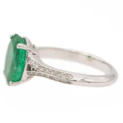 Bague Or blanc Emeraude