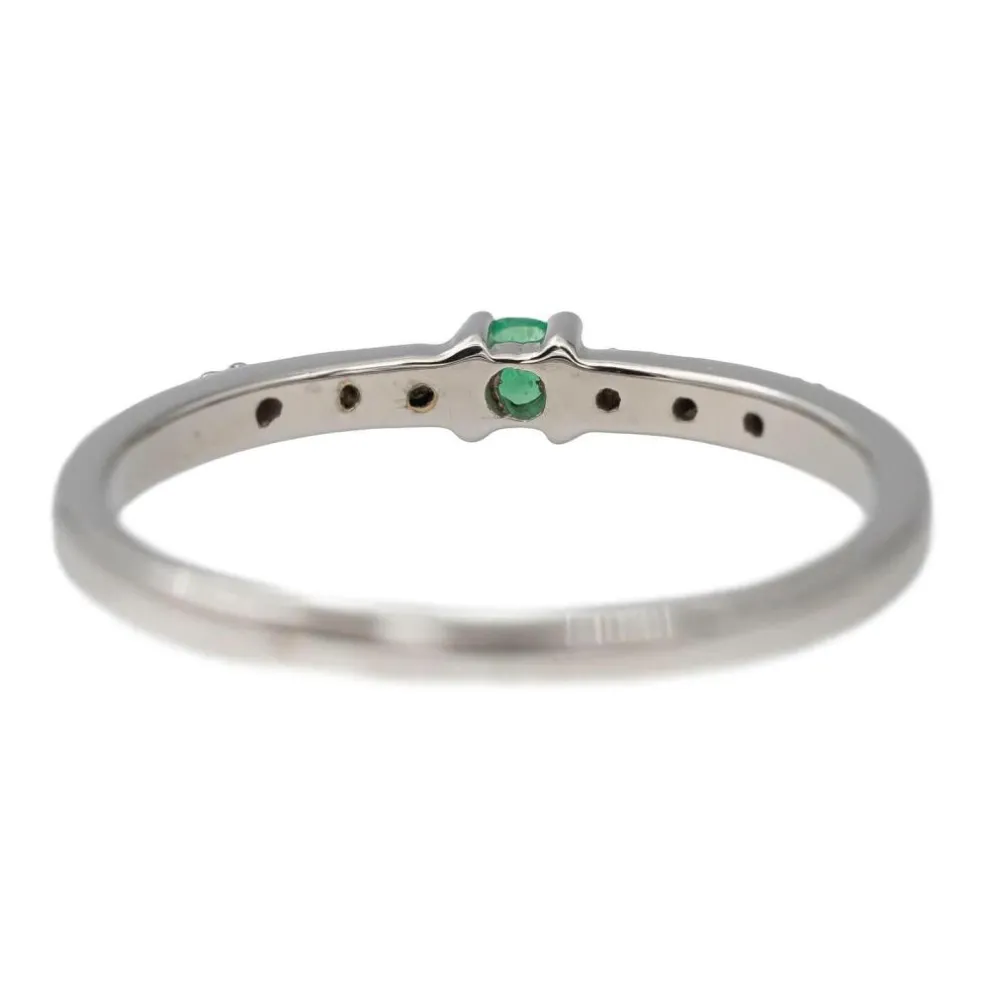 Bague Or blanc Emeraude