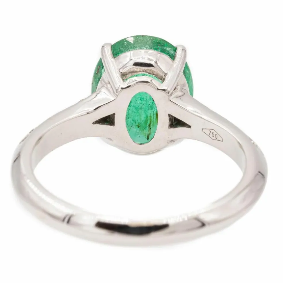 Bague Or blanc Emeraude
