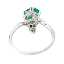 Bague Or blanc Emeraude