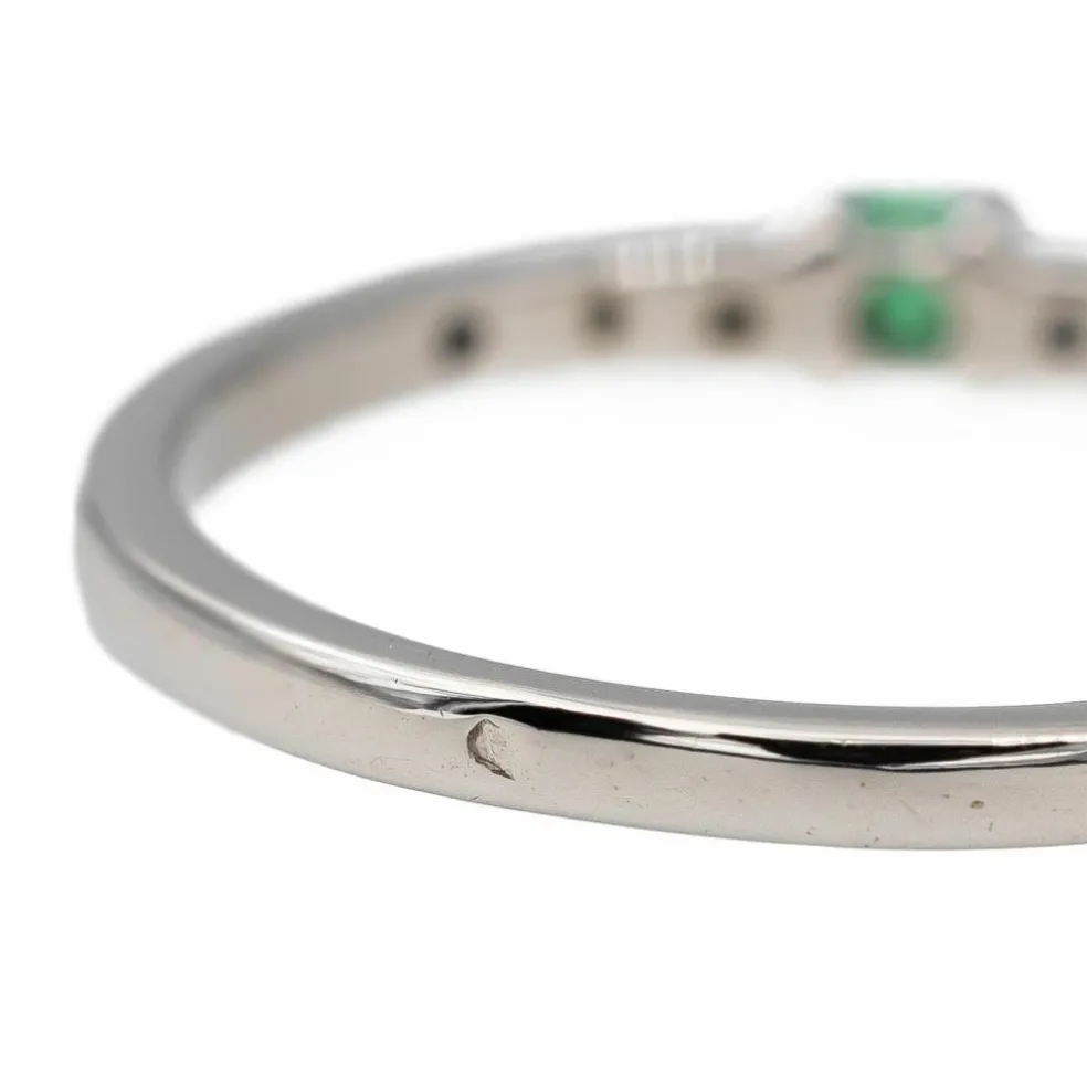 Bague Or blanc Emeraude