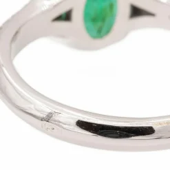 Bague Or blanc Emeraude