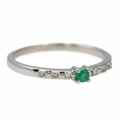 Bague Or blanc Emeraude