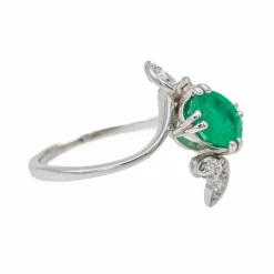 Bague Or blanc Emeraude