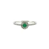 Bague or blanc Emeraude diamants