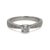 Bague or blanc et diamants 0,53 ct