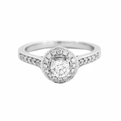 Bague or blanc et diamants