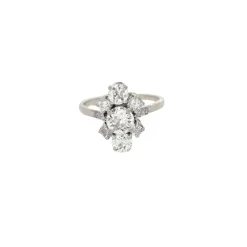 Bague or blanc et diamants