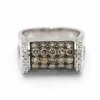 Bague Or blanc et Diamants Champagne