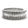 Bague or blanc et diamants 1 ct