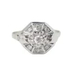 Bague or blanc et diamants