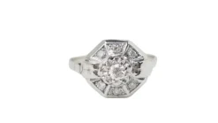 Bague or blanc et diamants