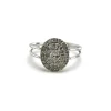 Bague or blanc et diamants 0,82ct