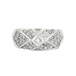 Bague or blanc et diamants