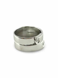 Bague or blanc et diamants