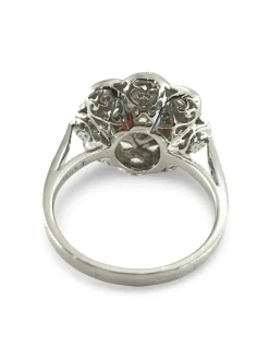 Bague or blanc et diamants 1,10 ct