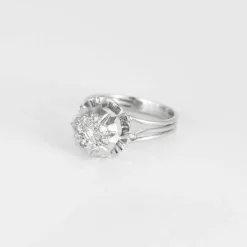 Bague or blanc et diamants